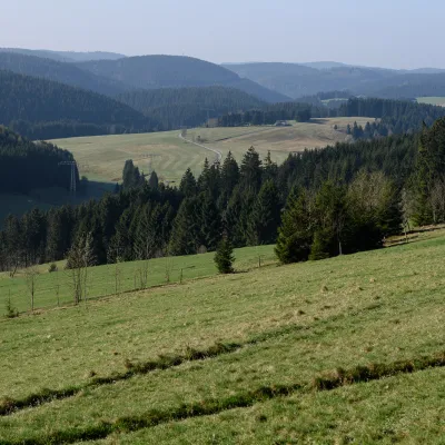 Blick über die Landschaft in Sonneberg