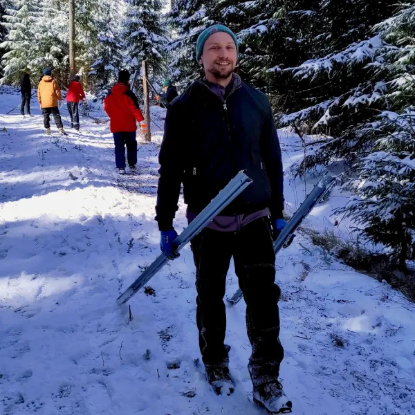 Mit Z-Profil-Pfosten beim Winterspaziergang