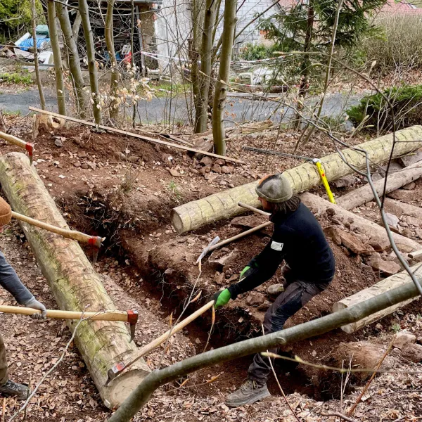 Zangen und Querbalken für den Holzkasten