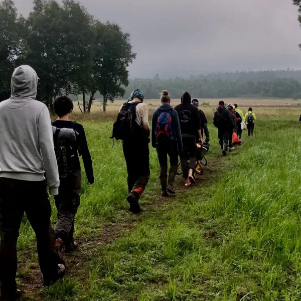 Der Weg zur Arbeitsstelle im Roten Moor